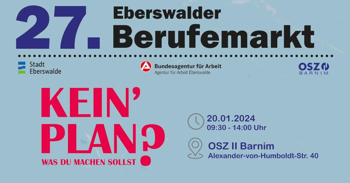 20.01.2024 einsA Gründungszentrum auf dem Eberswalder Berufemarkt